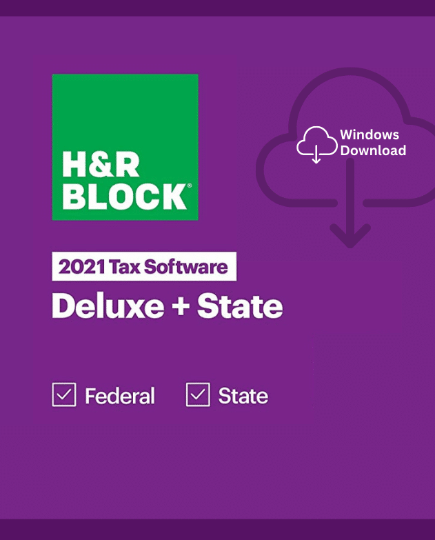 H&R Block Tax Software Deluxe + State 2021 Download