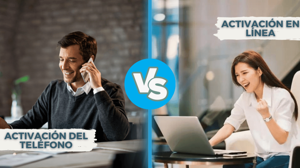 diferencia entre la clave de activación en línea y por teléfono