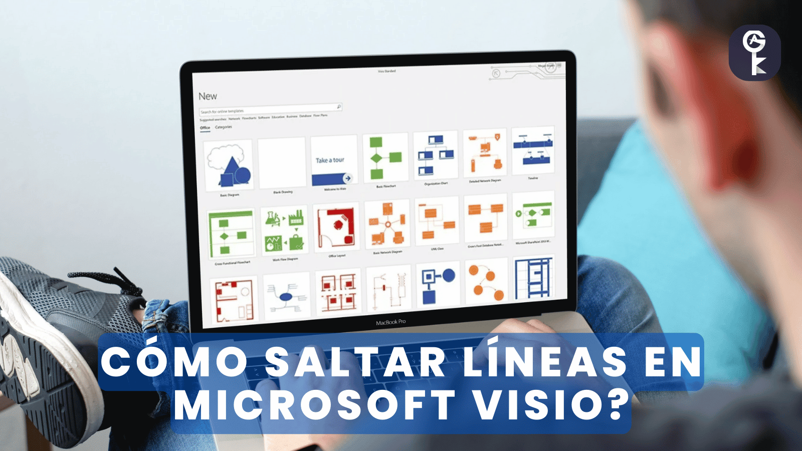 Cómo saltar líneas en Microsoft Visio?