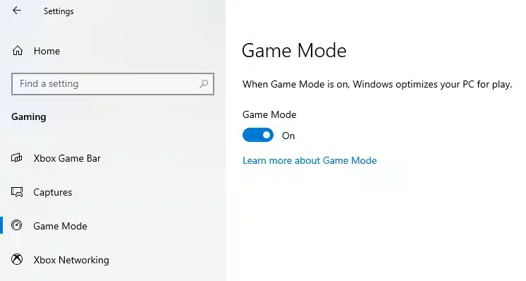 game mode windows 