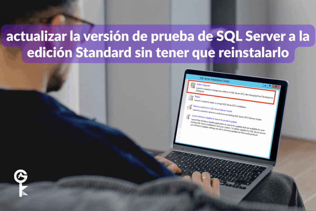 actualizar la versión de prueba de SQL Server a la edición Standard sin tener que reinstalarlo